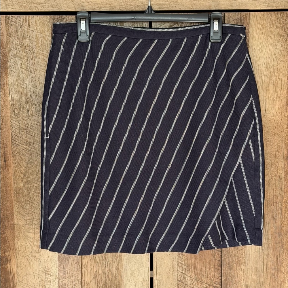 Banana Republic Navy and White Pencil Skirt